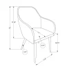 Dining Chair, Set Of 2, Side, Upholstered, Kitchen, Dining Room, Black Leather Look, Black Metal, Contemporary, Modern