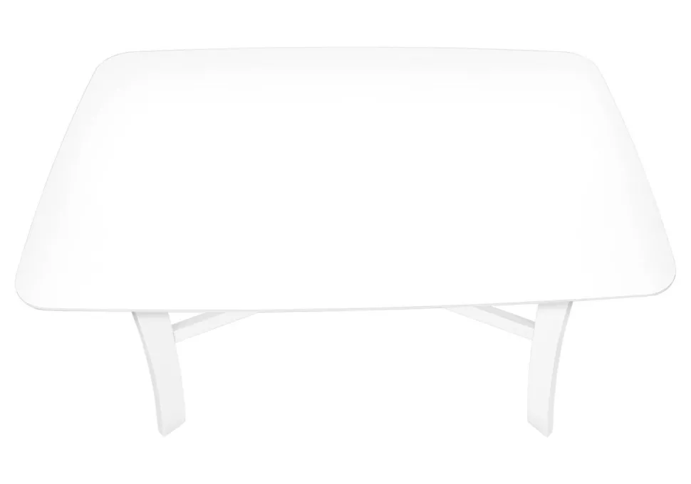 Dining Table, 48" Rectangular, Small, Kitchen, Dining Room, White Veneer, Wood Legs, Transitional