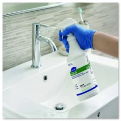 Diversey Alpha-HP Multi-Surface Disinfectant Cleaner Spray Bottle, 32 oz, White, 12/Carton