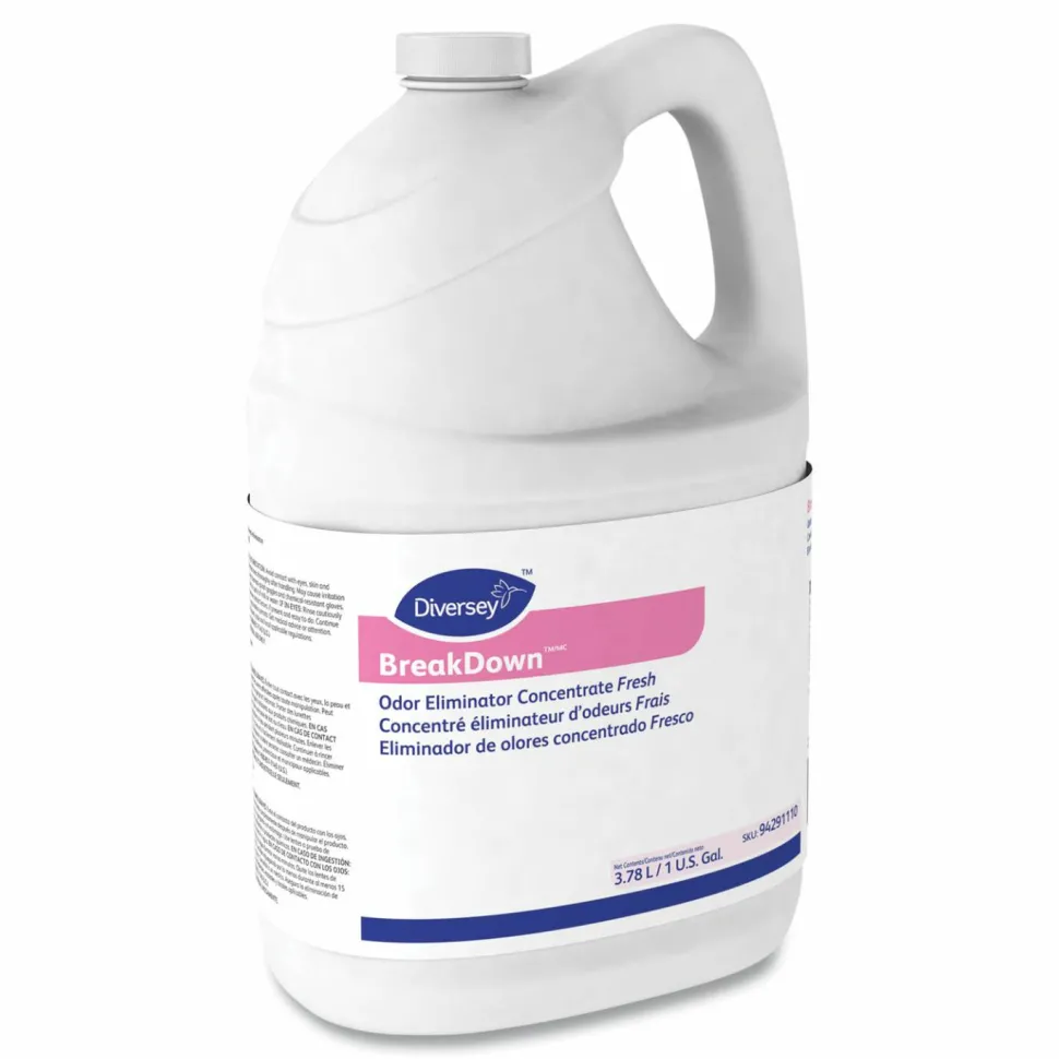 Diversey Breakdown Odor Eliminator, Fresh, Liquid, 1 gal Bottle