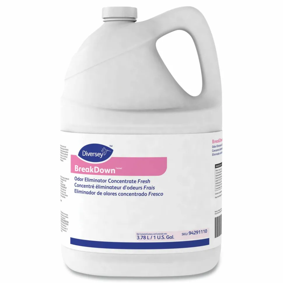 Diversey Breakdown Odor Eliminator, Fresh, Liquid, 1 gal Bottle