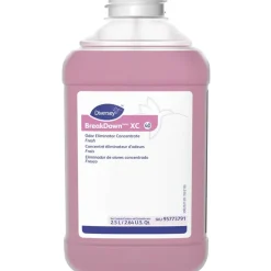 Diversey BreakDown XC Odor Eliminator/Cleaner Concentrate, Fresh Scent, 2.5L (84.54 oz), Red, Carton Of 2 Bottles