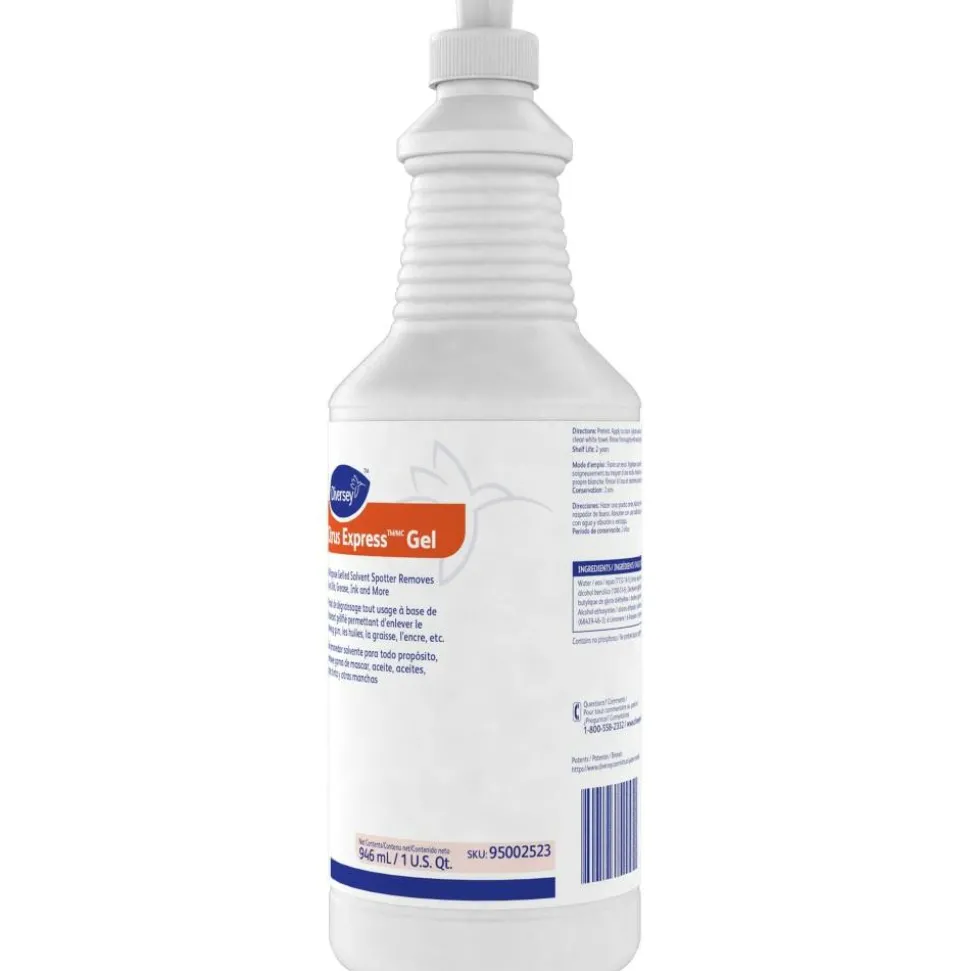 Diversey Citrus Express Gel Solvent Spotter - 32 fl oz (1 quart) - Citrus Scent - Pleasant Scent - White - 6 / Carton