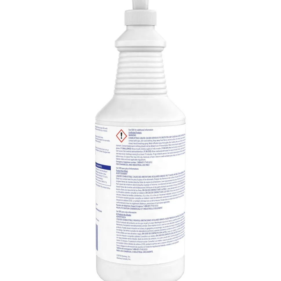 Diversey Citrus Express Gel Solvent Spotter - 32 fl oz (1 quart) - Citrus Scent - Pleasant Scent - White - 6 / Carton