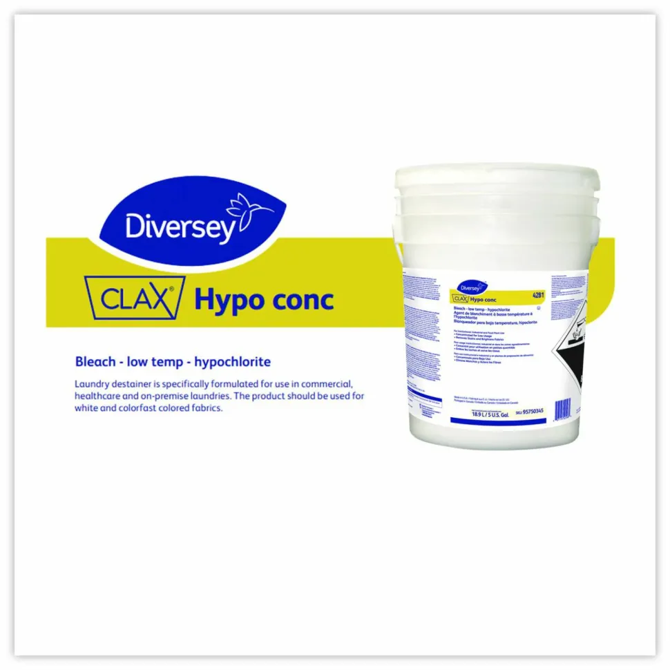Diversey Clax Hypo Conc, Liquid, 5 gal Pail