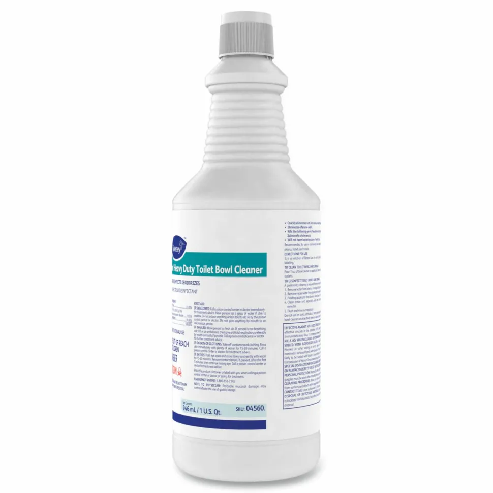 Diversey Crew Heavy Duty Toilet Bowl Cleaner, Minty Scent, 32 oz Squeeze Bottle, 12/Carton