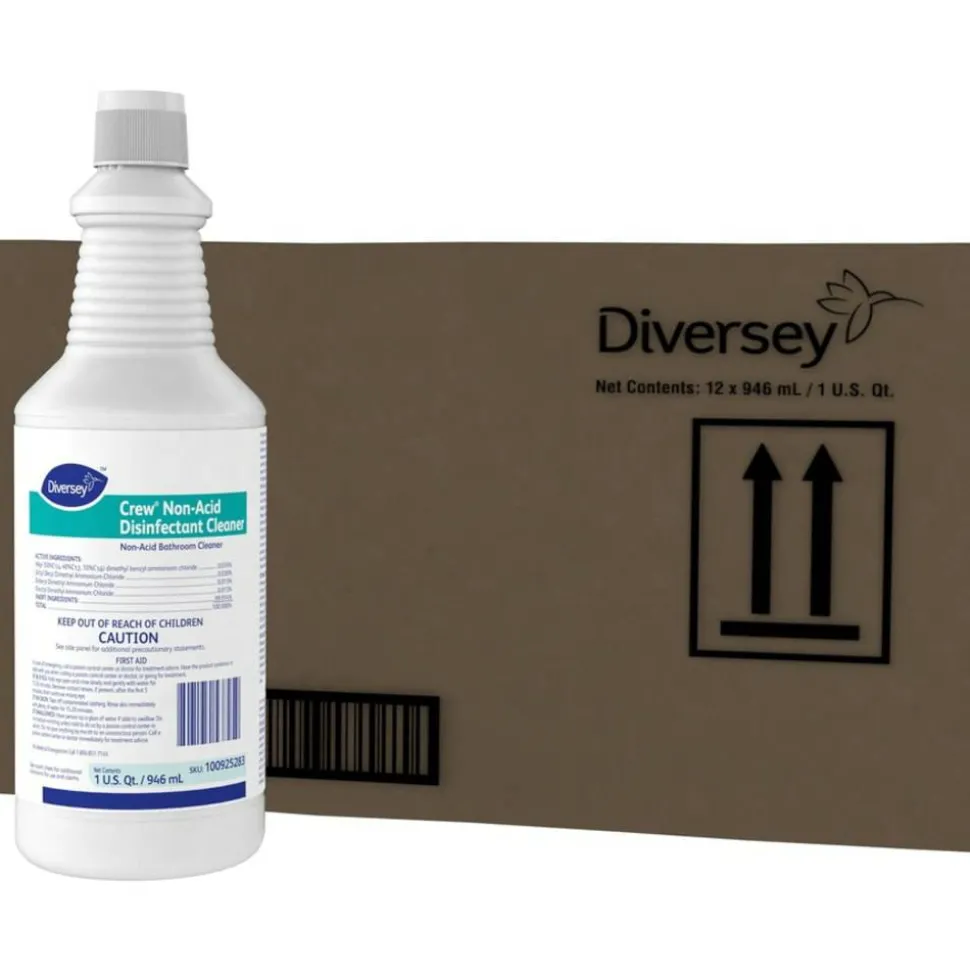 Diversey Crew Non-Acid Disinfecting Cleaner, Fresh Scent, 32 Oz