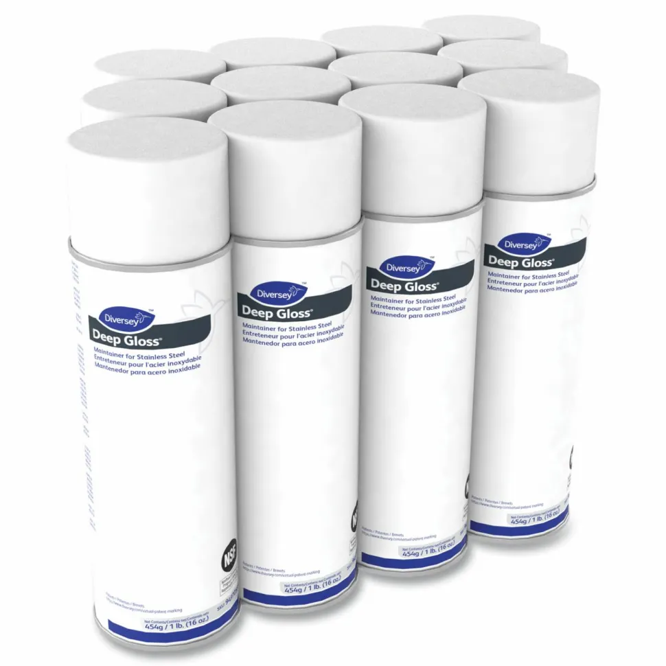 Diversey Deep Gloss Stainless Steel Maintainer, 16 Oz Bottle