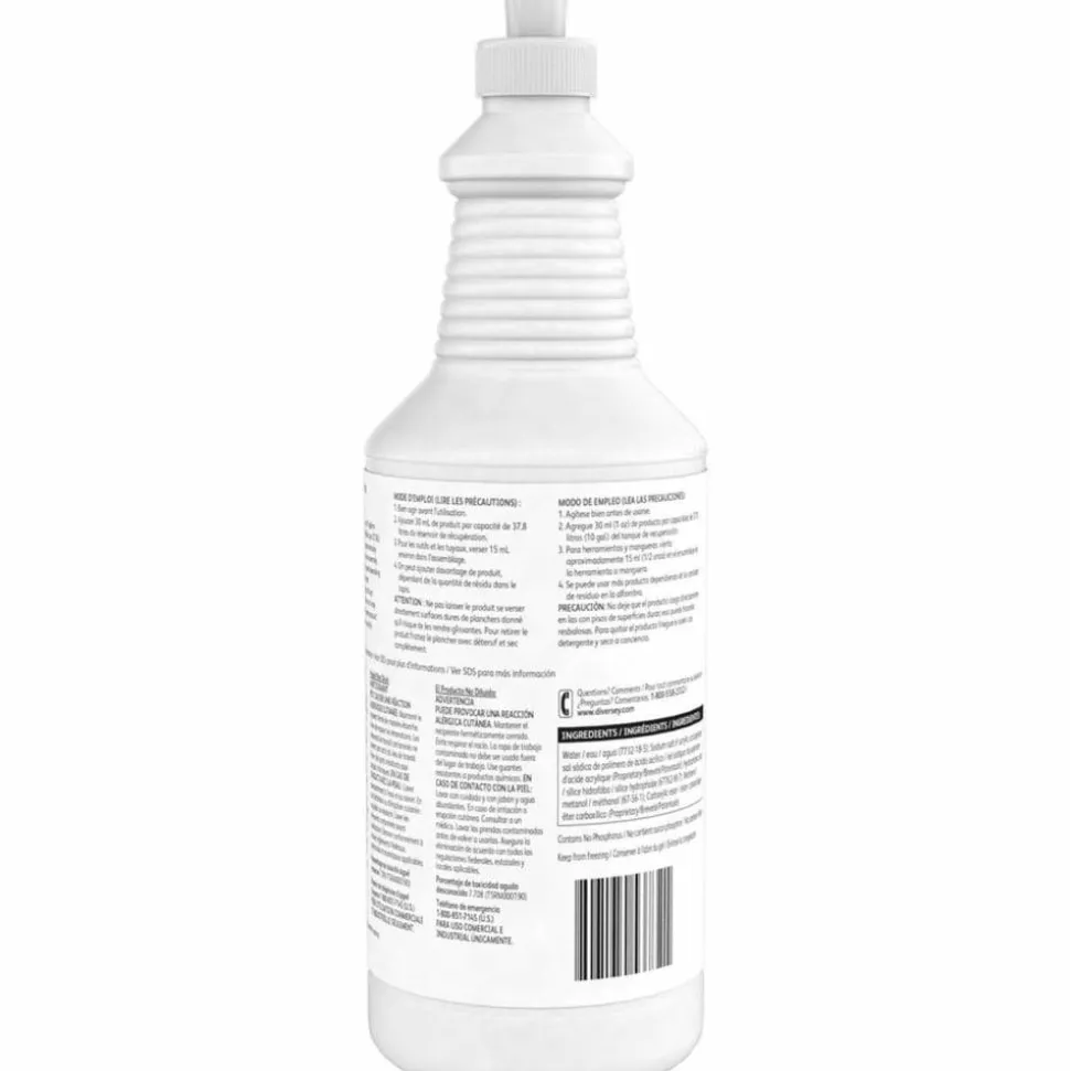 Diversey Defoamer/Carpet Cleaner, Cream, Unscented, 32 oz Squeeze Bottle