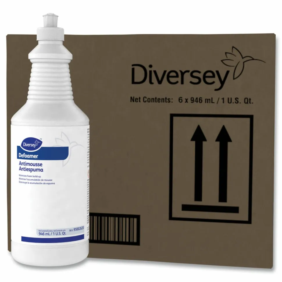 Diversey Defoamer/Carpet Cleaner, Cream, Unscented, 32 oz Squeeze Bottle