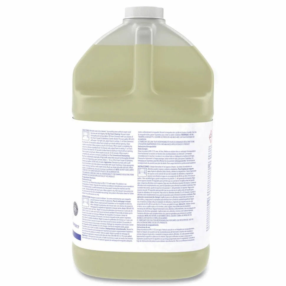 Diversey Dry Foam Shampoo and Encapsulation Cleaner, Floral Scent, Liquid, 1 gal, 4/Carton