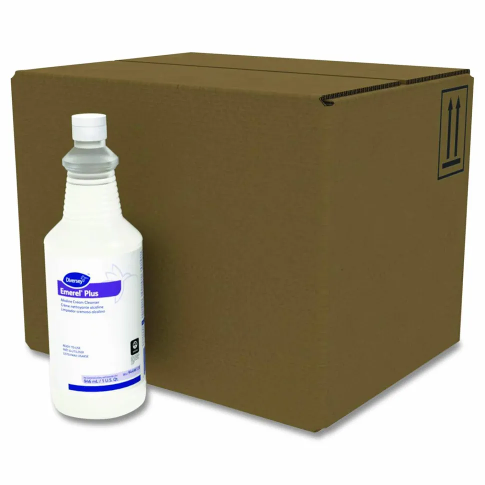 Diversey Emerel Plus Cream Cleanser, 32 oz Squeeze Bottle, 12/Carton
