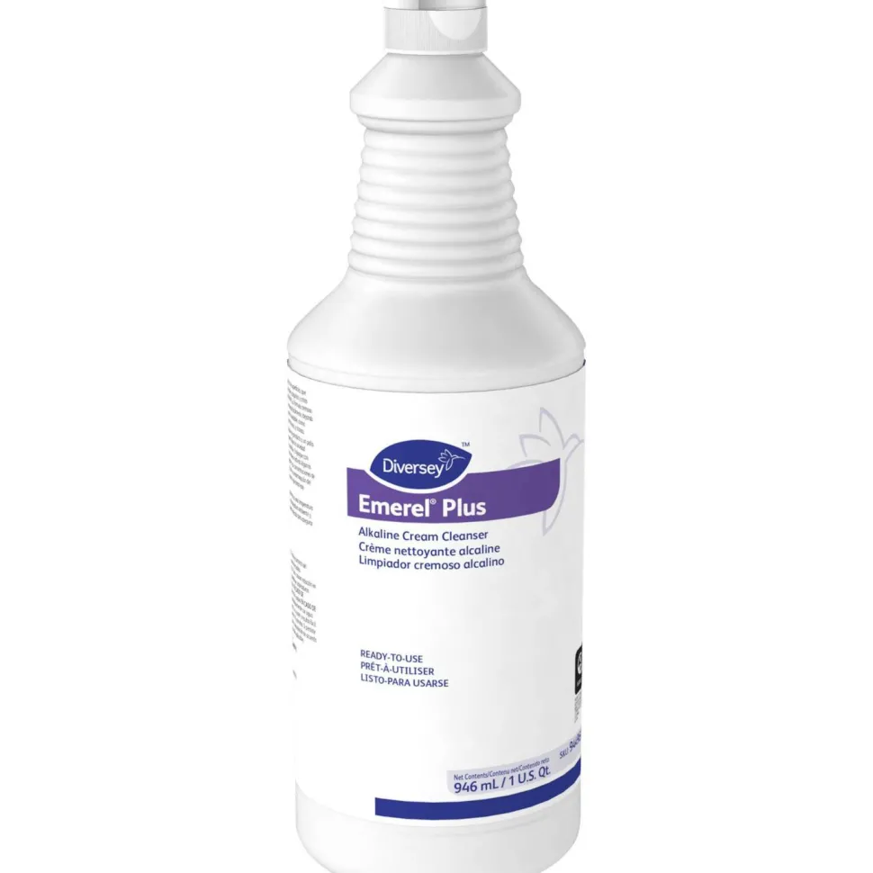 Diversey Emerel Plus Cream Cleanser, 32 oz Squeeze Bottle, 12/Carton