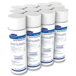 Diversey End Bac II Spray Disinfectant, Fresh Scent, 15 oz Aerosol Spray, 12/Carton