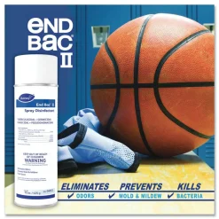 Diversey End Bac II Spray Disinfectant, Fresh Scent, 15 oz Aerosol Spray, 12/Carton
