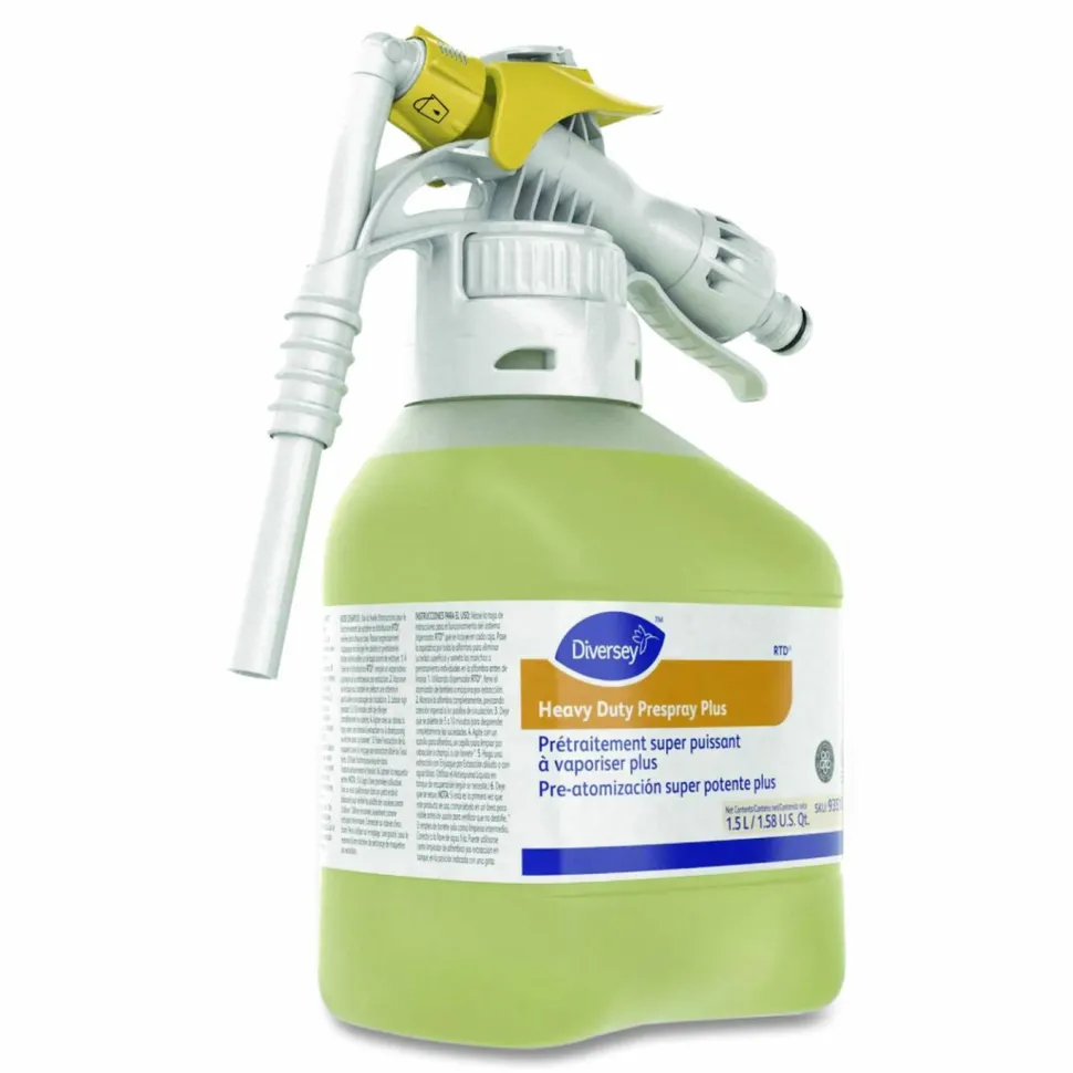 Diversey Floor Care Heavy Duty Pre-Spray Plus, RTD, Fruity Fresh Scent, 1.5 L Bottle, 2/Carton