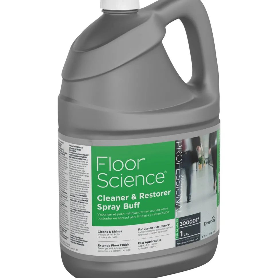 Diversey Floor Science Cleaner/Restorer Spray Buff, Citrus Scent, 1 gal Bottle