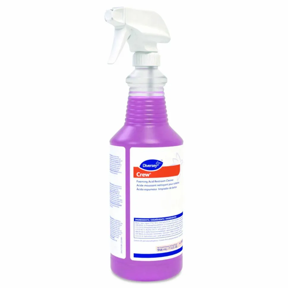 Diversey Foaming Acid Restroom Cleaner, Fresh Scent, 32 oz Spray Bottle, 12/Carton
