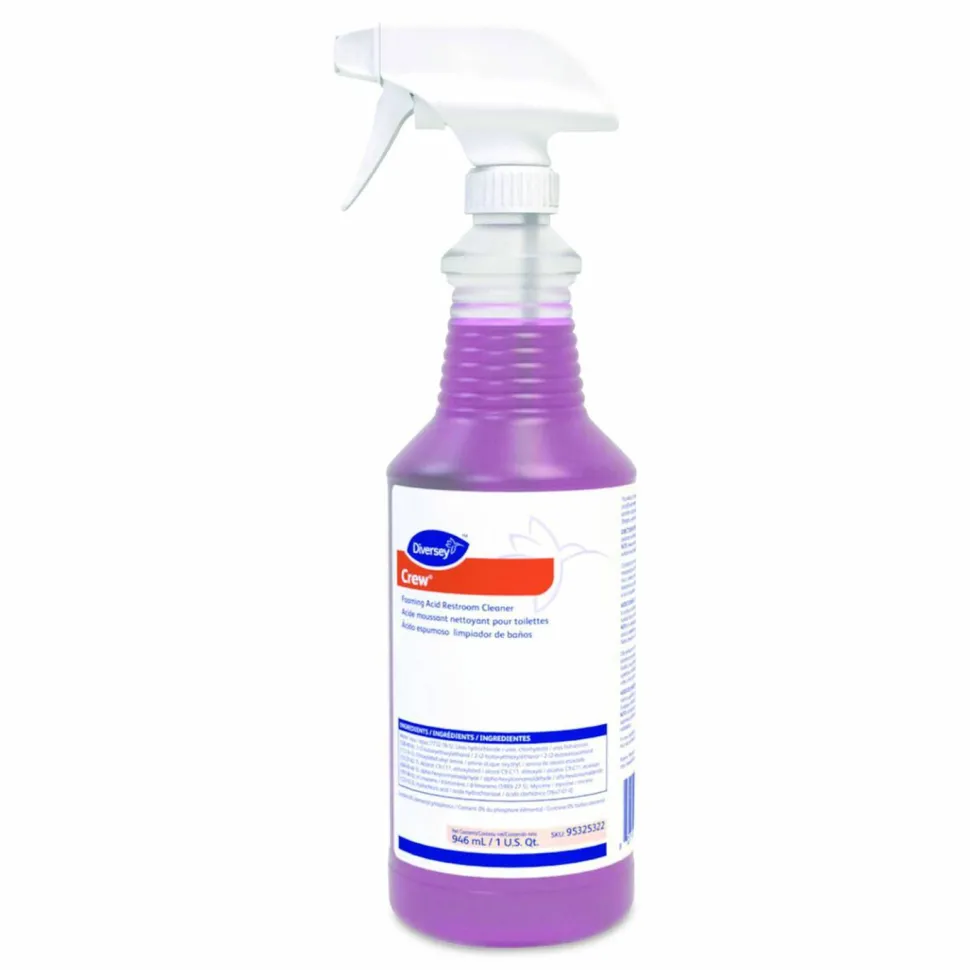 Diversey Foaming Acid Restroom Cleaner, Fresh Scent, 32 oz Spray Bottle, 12/Carton