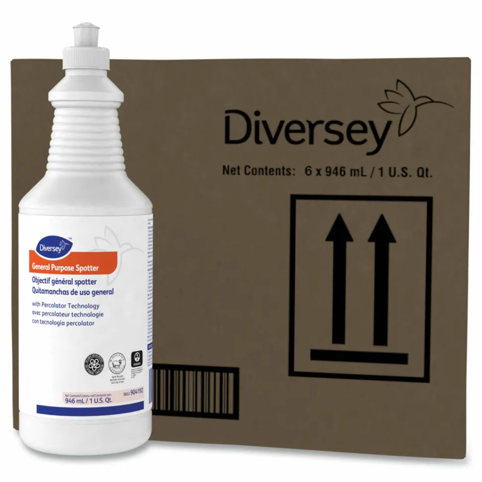 Diversey General Purpose Spotter, Floral Scent, Liquid, 1 qt Squeeze Bottle, 6/Carton
