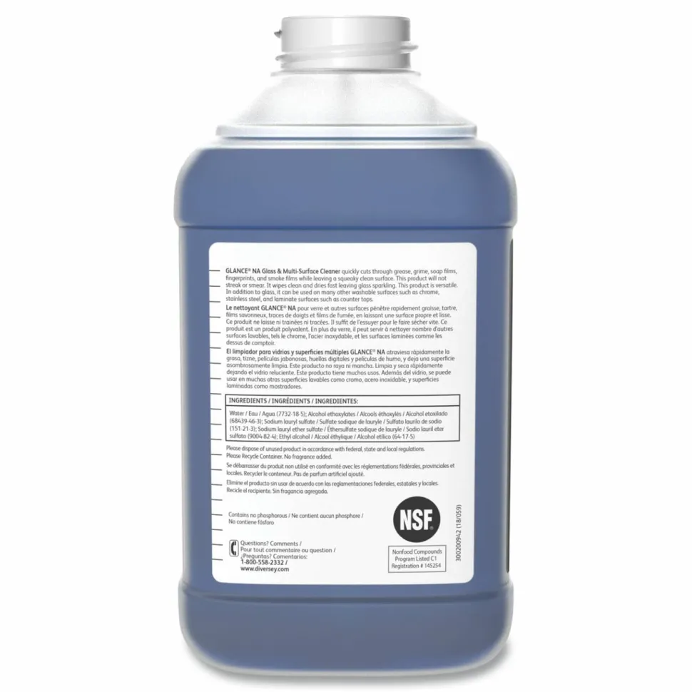 Diversey Glance Glass and Multi-Surface Cleaner, Liquid , 84.5 oz Bottle, 2/Carton