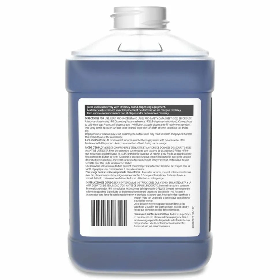 Diversey Glance Glass and Multi-Surface Cleaner, Liquid , 84.5 oz Bottle, 2/Carton