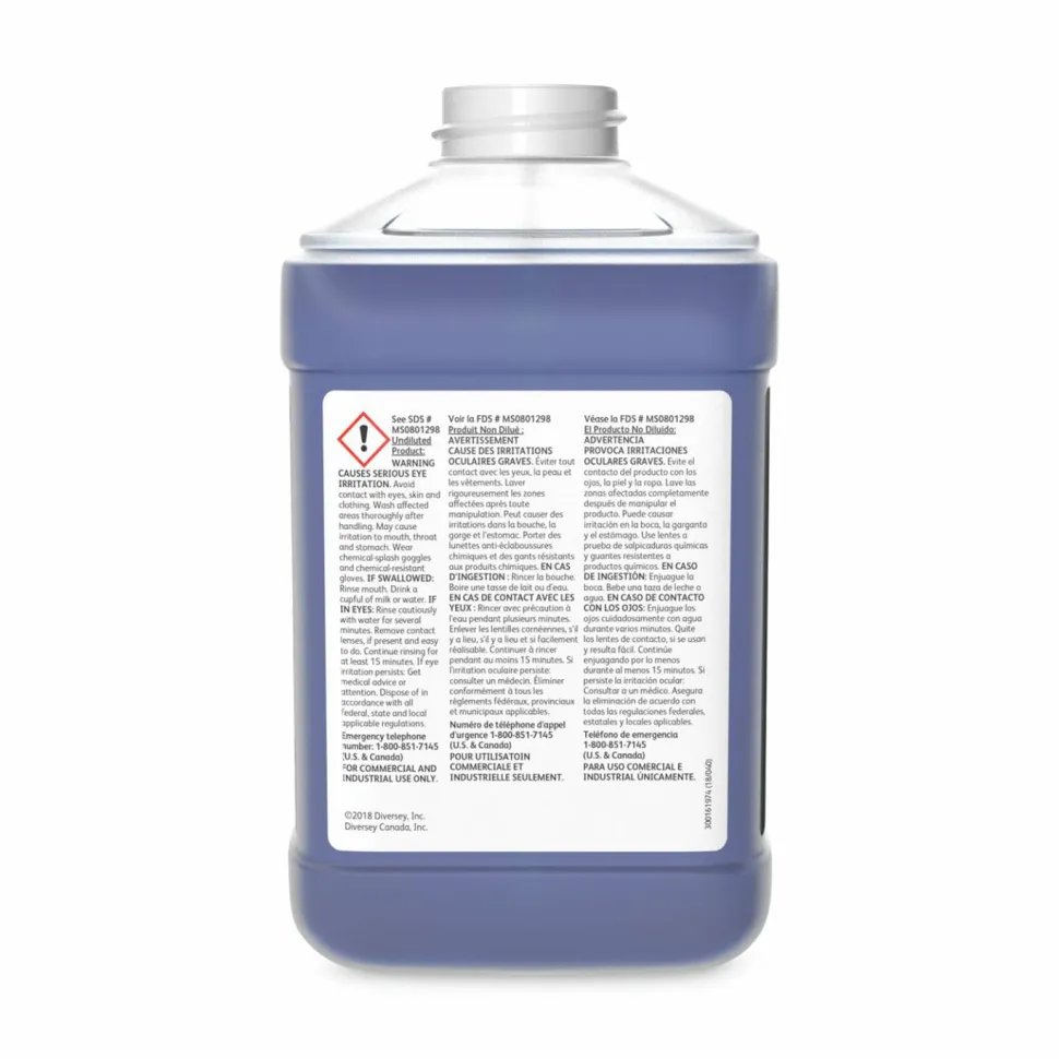 Diversey Glance NA Glass and Multi-Surface Cleaner SC, 2.5 L Bottle, 2/Carton