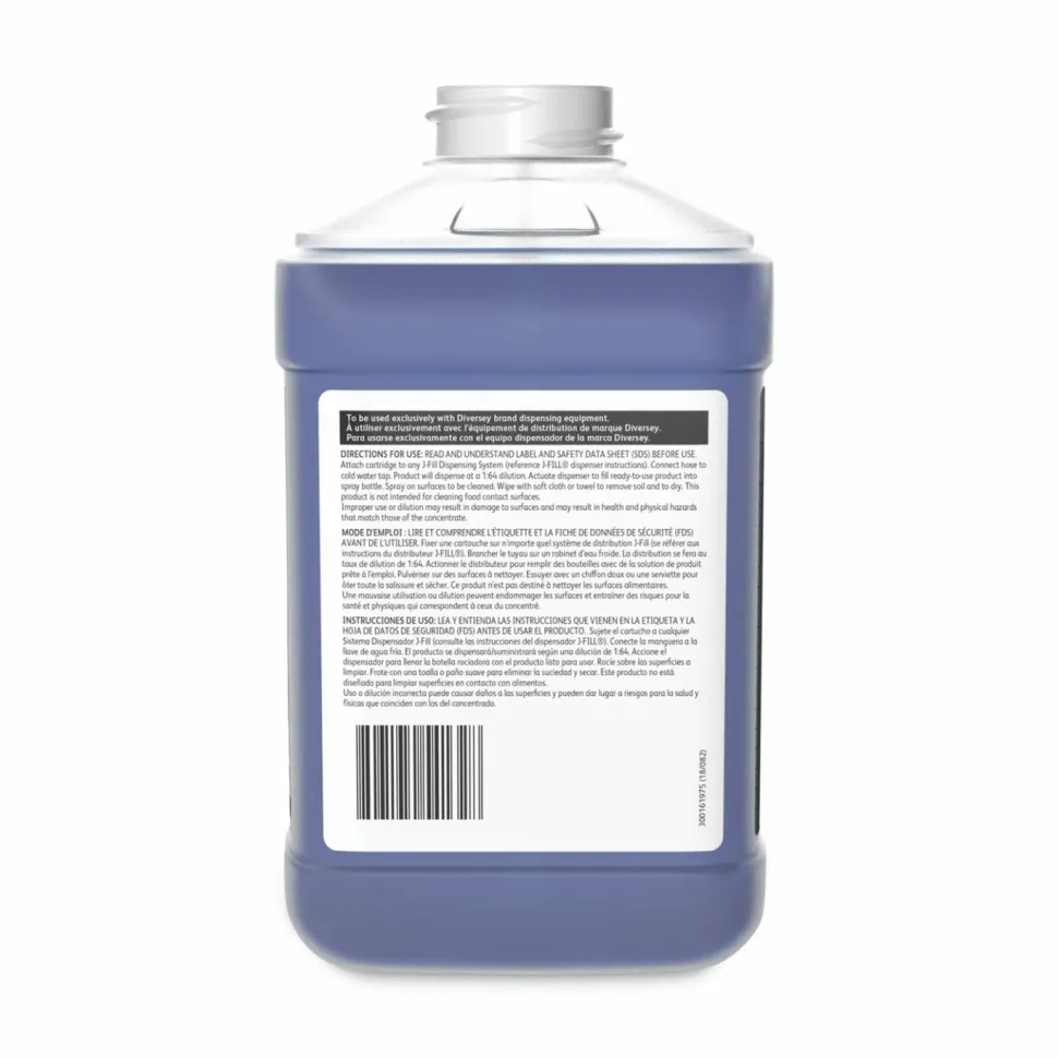 Diversey Glance NA Glass and Multi-Surface Cleaner SC, 2.5 L Bottle, 2/Carton