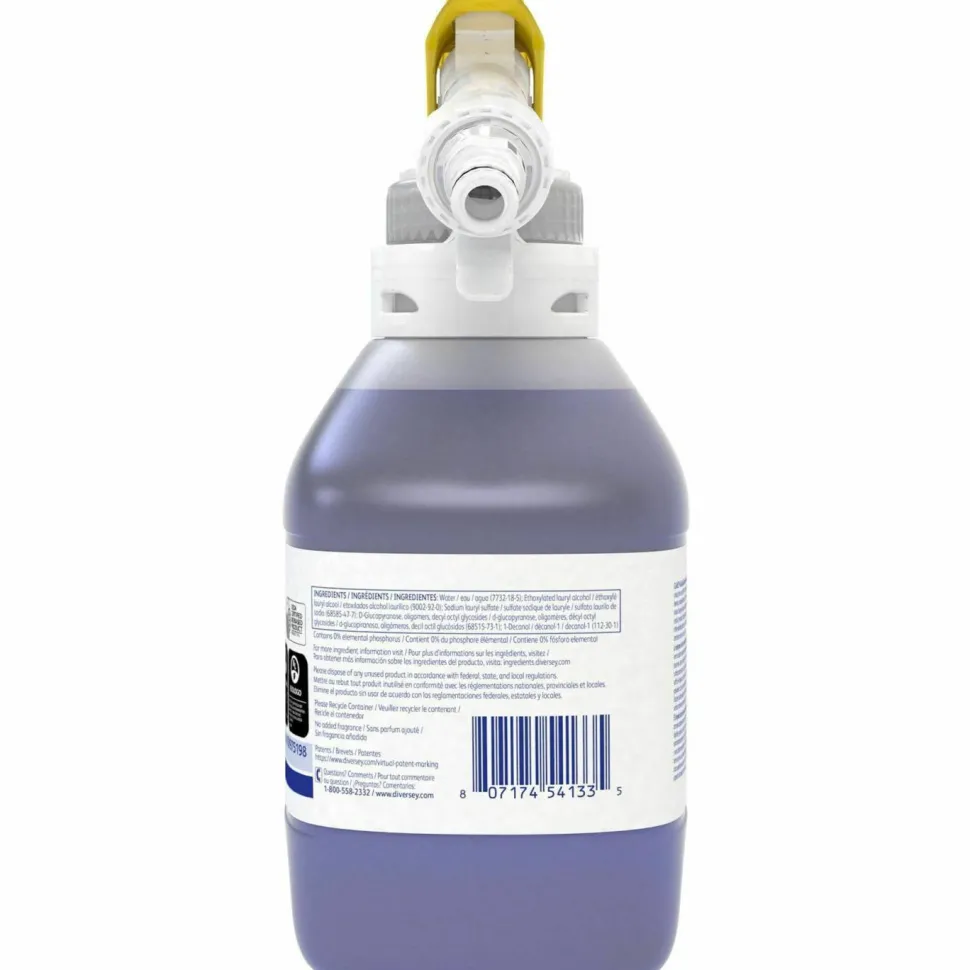 Diversey Glance NA Glass and Multi-Surface Cleaner, Unscented, 1.5 L, 2/Carton