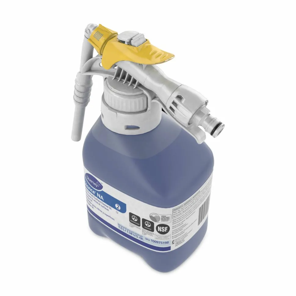 Diversey Glance NA Glass and Multi-Surface Cleaner, Unscented, 1.5 L, 2/Carton
