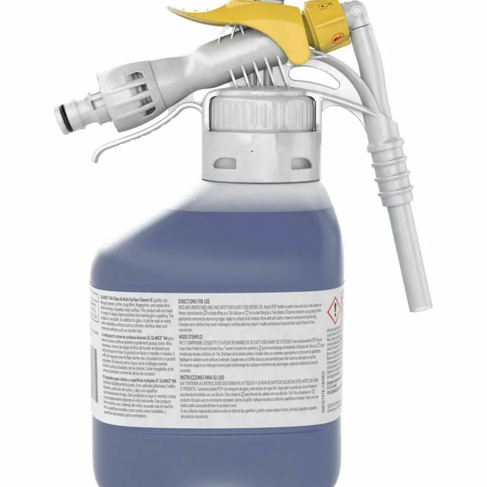 Diversey Glance NA Glass and Multi-Surface Cleaner, Unscented, 1.5 L, 2/Carton