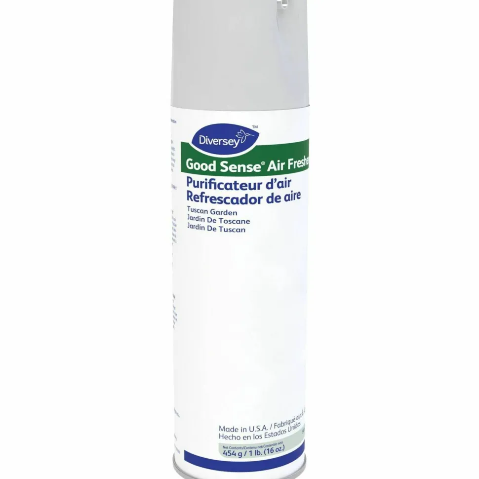 Diversey Good Sense Air Freshener, Tuscan Garden, 16 oz Aerosol Spray, 6/Carton