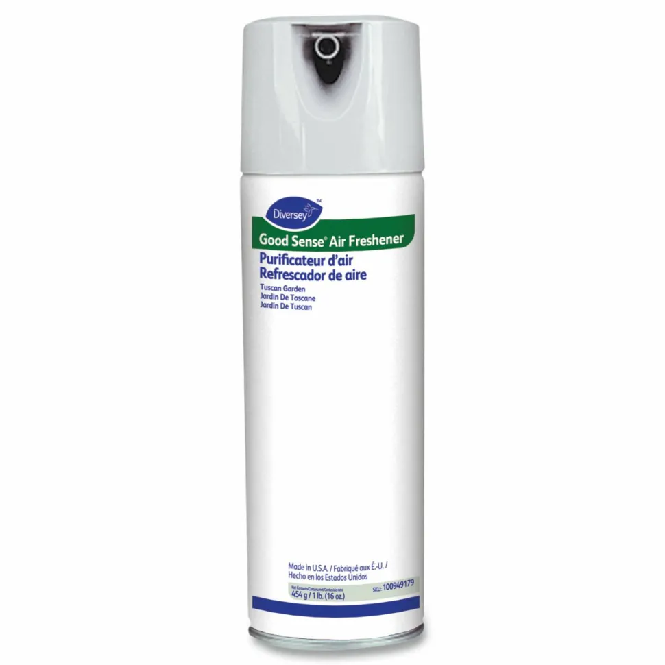 Diversey Good Sense Air Freshener, Tuscan Garden, 16 oz Aerosol Spray, 6/Carton
