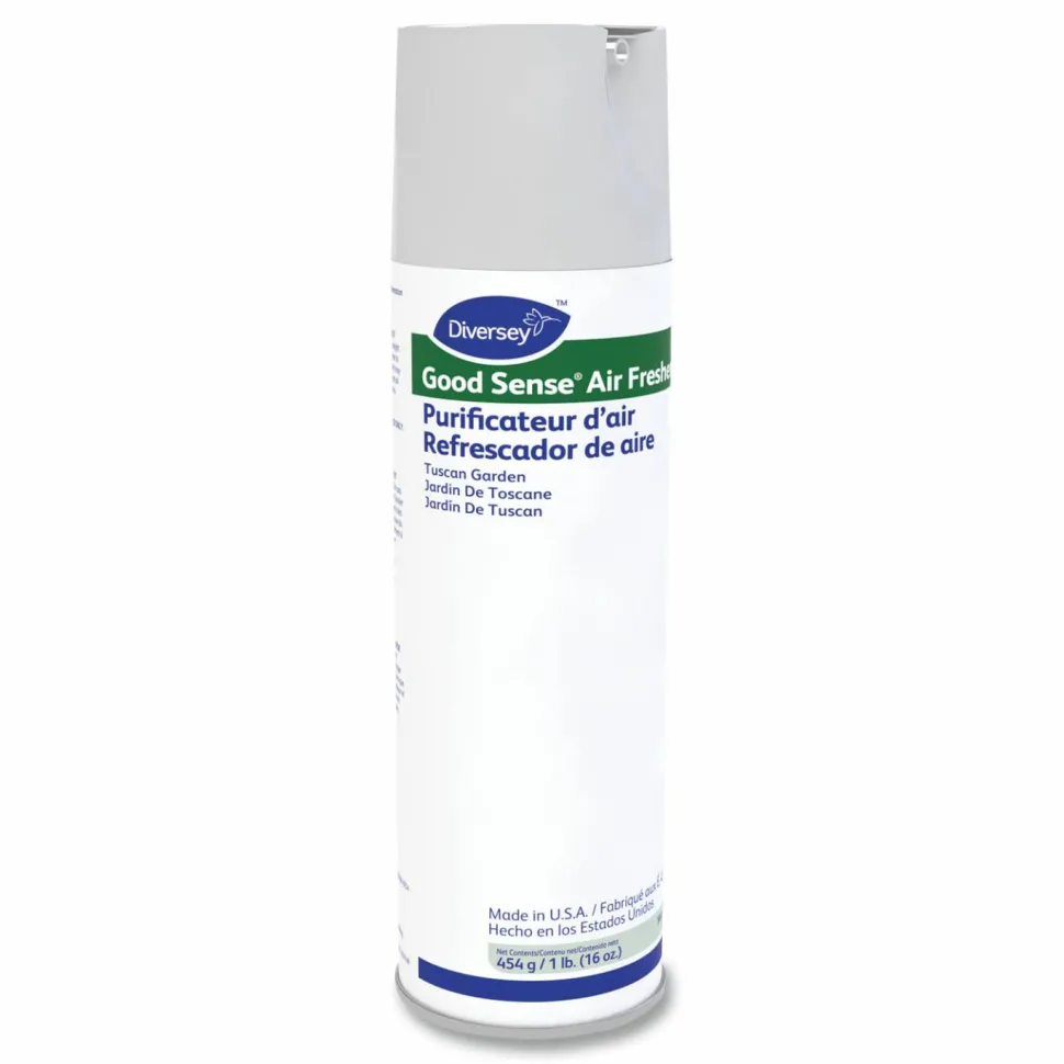 Diversey Good Sense Air Freshener, Tuscan Garden, 16 oz Aerosol Spray, 6/Carton