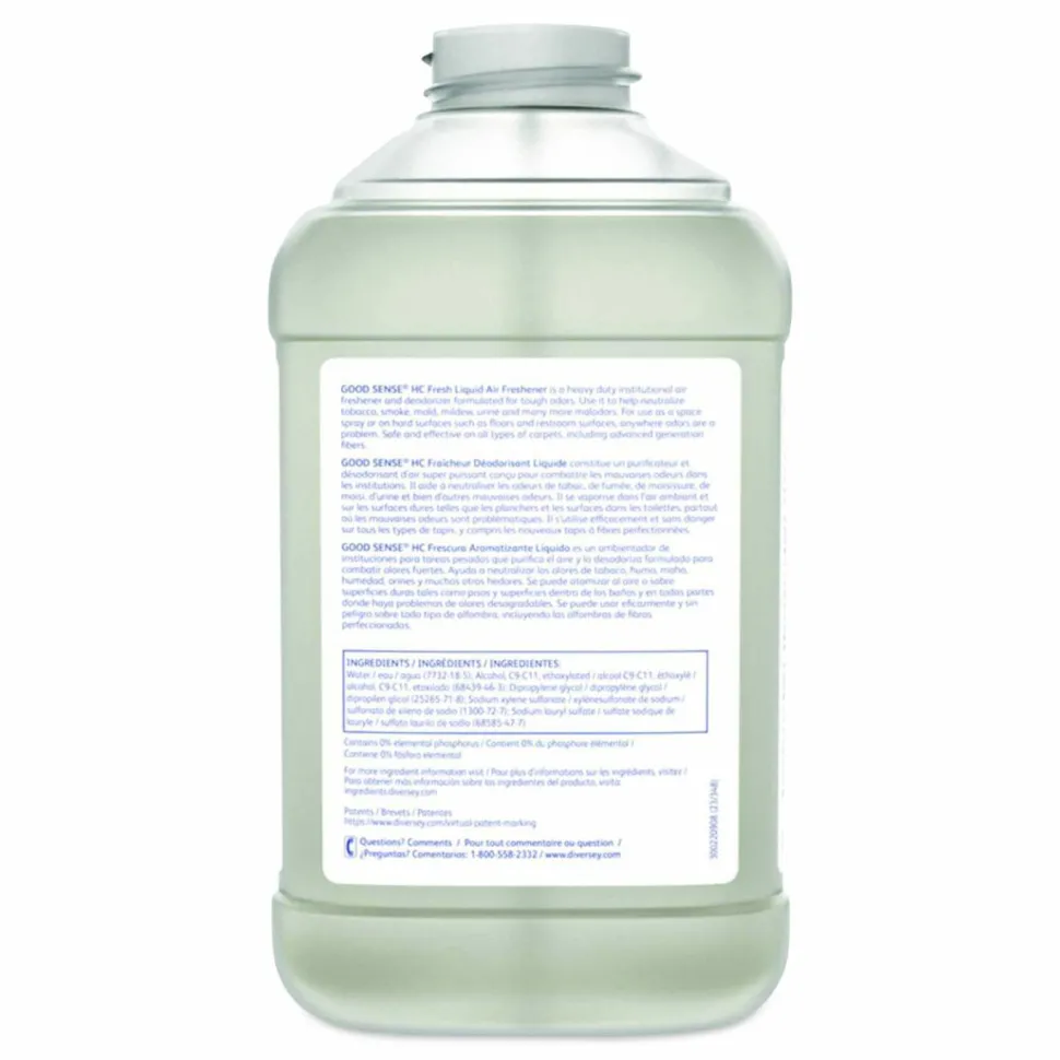 Diversey Good Sense HC Liquid Air Freshener, Fresh, 2,500 mL Bottle, 2/Carton