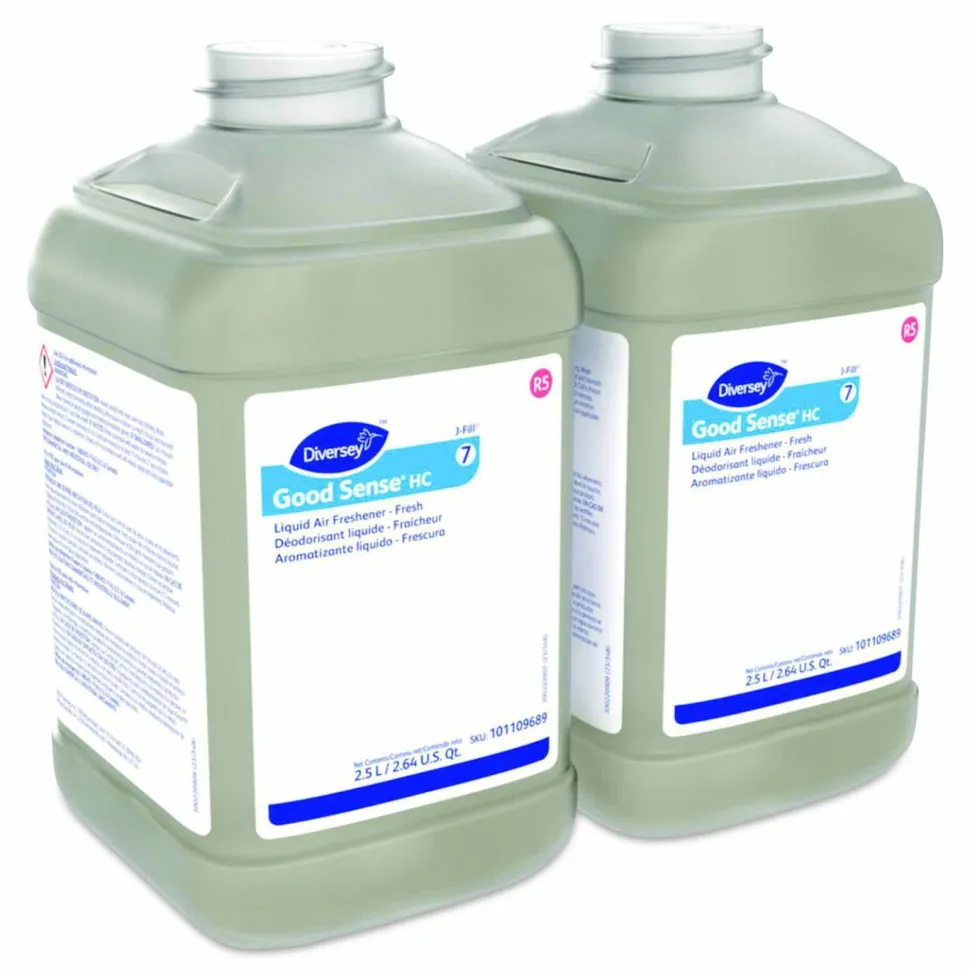 Diversey Good Sense HC Liquid Air Freshener, Fresh, 2,500 mL Bottle, 2/Carton