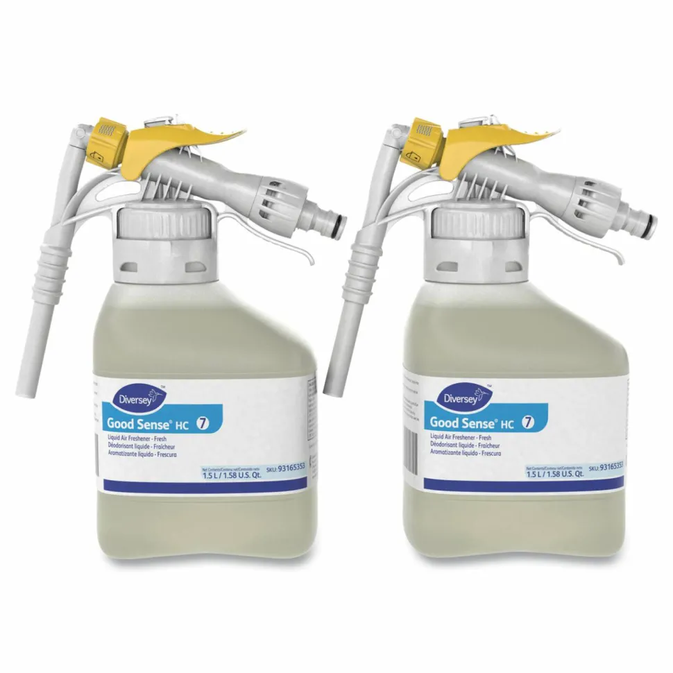 Diversey Good Sense Liquid Odor Counteractant, Fresh, 1.5L RTD Bottle, 2/Carton