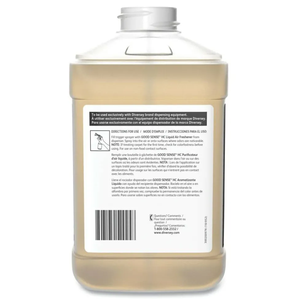 Diversey Good Sense Liquid Odor Counteractant, Apple, 84.5 oz, 2/Carton