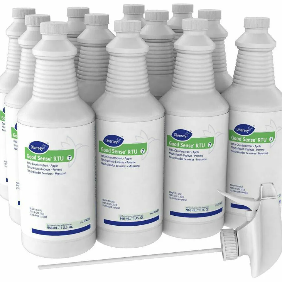 Diversey Good Sense RTU Liquid Odor Counteractant, Apple, 32 oz Spray Bottle