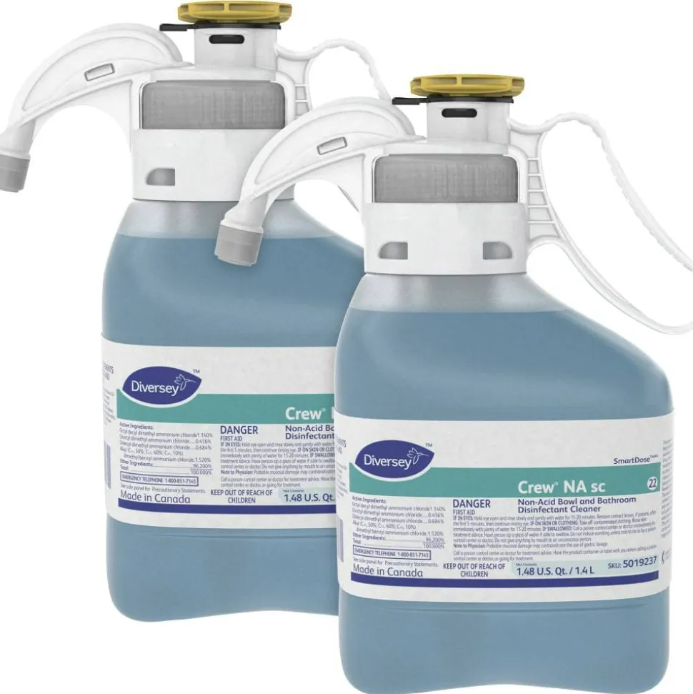Diversey Non-acid Bowl/Bathroom Cleaner - Concentrate - 47.3 fl oz (1.5 quart) - Floral Scent - Disinfectant, Deodorize, Antibacterial - 5019237CT