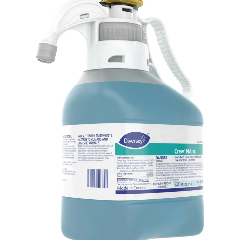 Diversey Non-acid Bowl/Bathroom Cleaner - Concentrate - 47.3 fl oz (1.5 quart) - Floral Scent - Disinfectant, Deodorize, Antibacterial - 5019237CT