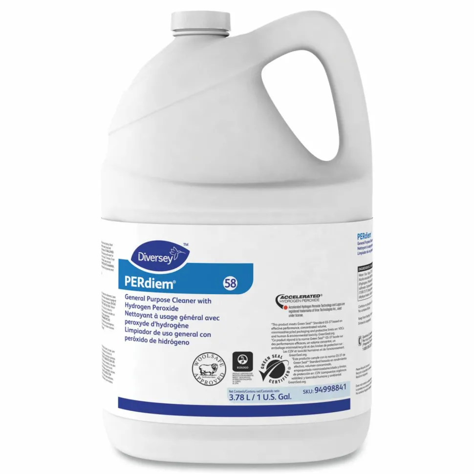 Diversey PERdiem Concentrated General Purpose Cleaner - Hydrogen Peroxide, Fragrance-Free, 1 gal Bottle