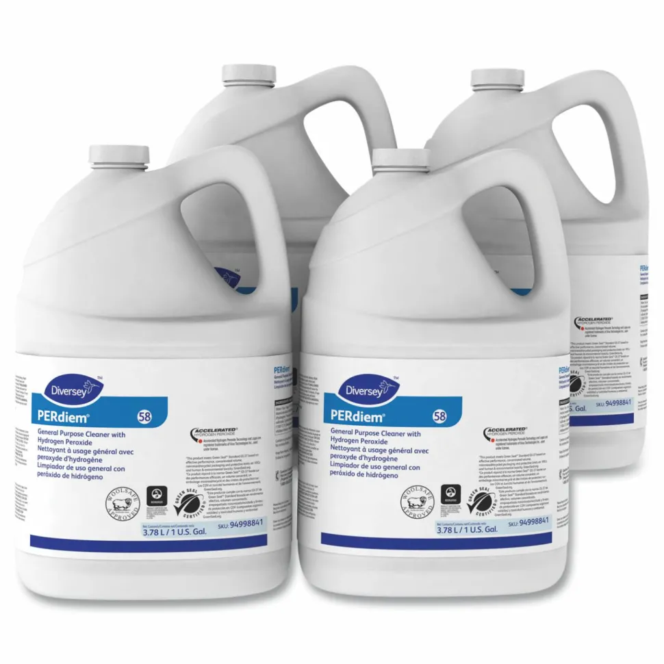 Diversey PERdiem Concentrated General Purpose Cleaner - Hydrogen Peroxide, Fragrance-Free, 1 gal Bottle