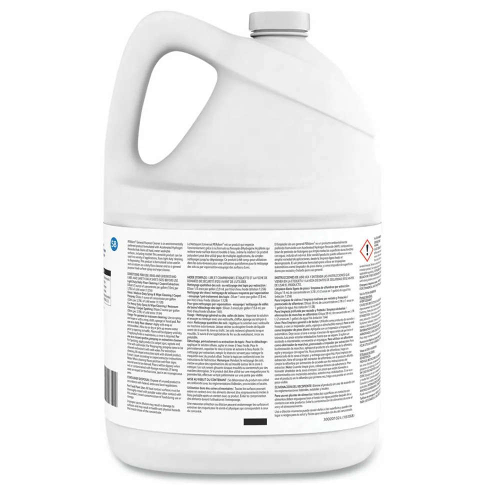 Diversey PERdiem Concentrated General Purpose Cleaner - Hydrogen Peroxide, Fragrance-Free, 1 gal Bottle