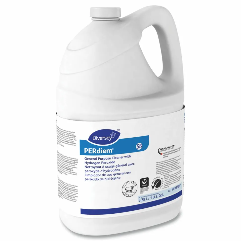 Diversey PERdiem Concentrated General Purpose Cleaner - Hydrogen Peroxide, Fragrance-Free, 1 gal Bottle