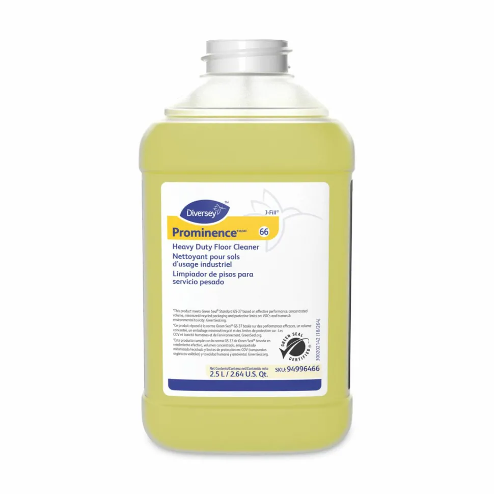 Diversey Prominence Heavy Duty Floor Cleaner, Citrus Scent, 84.5 oz Can, 2/Carton
