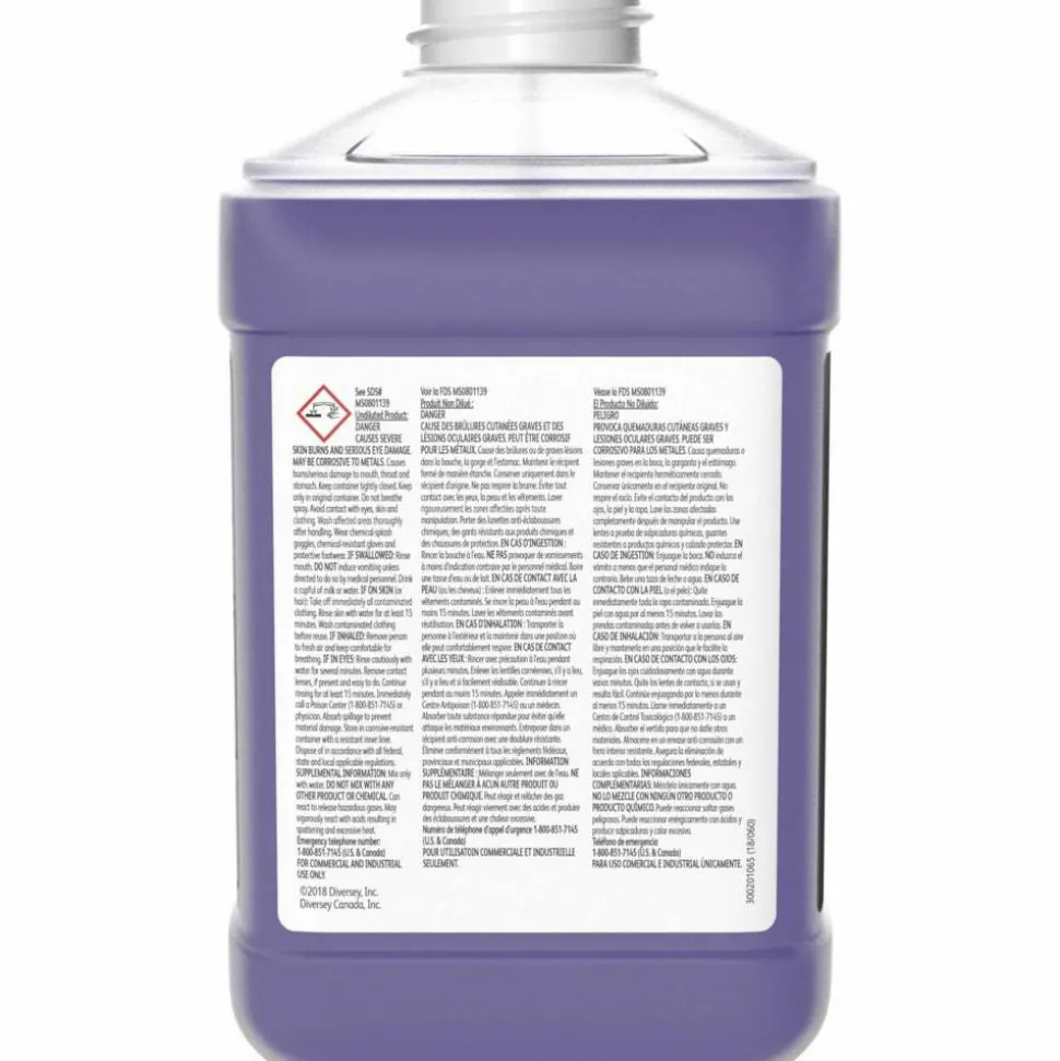 Diversey Speedball Power Cleaner & Degreaser Concentrate, 2.6 Quart, Fresh Lemon/Citrus Scent, Carton Of 2 Jugs