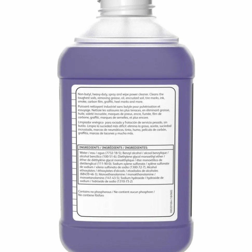 Diversey Speedball Power Cleaner & Degreaser Concentrate, 2.6 Quart, Fresh Lemon/Citrus Scent, Carton Of 2 Jugs