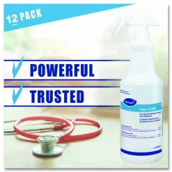 Diversey Virex II 256 Empty Spray Bottle, 32 oz, Clear, 12/Carton