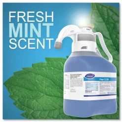 Diversey Virex II 256 One-Step Disinfectant Cleaner Deodorant, Mint Scent, 1.4 L SmartDose, 2/Carton